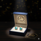 Blue Crystal Centerpiece Earrings for Women