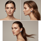 Classic Short Drop Earrings with Blue Gemstone
