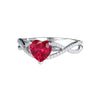 Lab Made Ruby Moissanite Ring