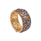 Sterling Silver Rose Cut Polki Diamond Bangle Bracelet