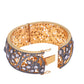 Sterling Silver Rose Cut Polki Diamond Bangle Bracelet