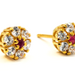 Sapphire & Moissanite Stud Earrings