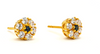 Ruby & Moissanite Stud Earrings