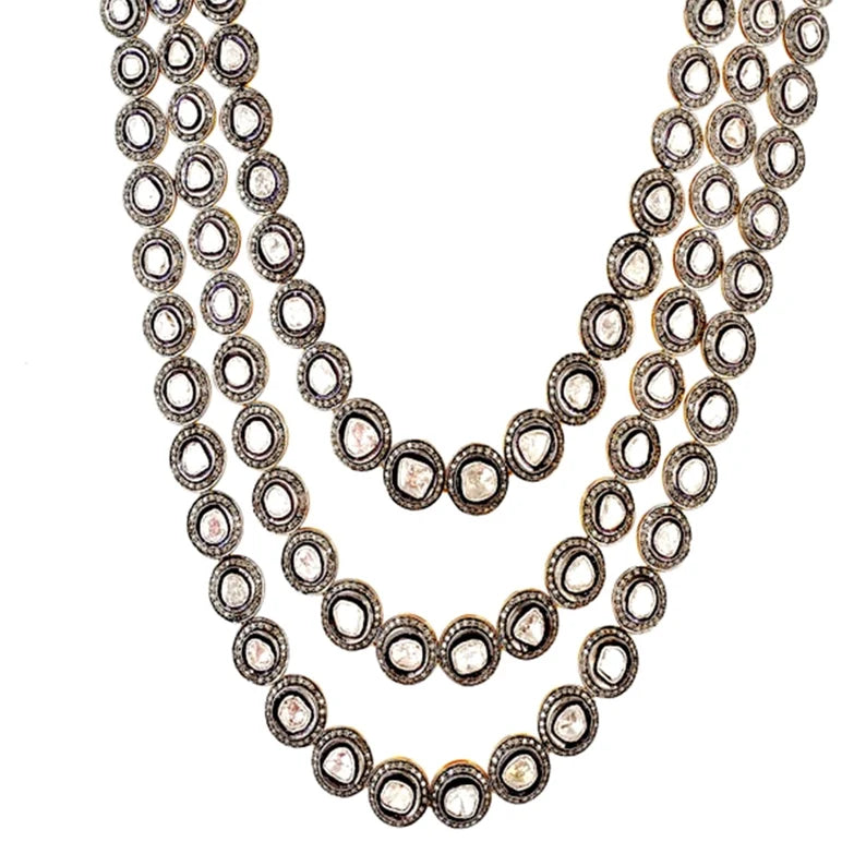Polki Diamond Necklace Set