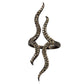 Sterling Silver Pave Diamond Snake Ring