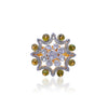 Sterling Silver Polki Diamond Peridot Ring