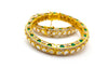 Moissanite Polki Emerald Bangle Set