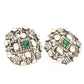 Lab Made Moissanite Emerald Stud Earrings