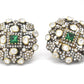 Lab Made Moissanite Emerald Stud Earrings