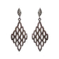 Sterling Silver Pave Diamond Earrings