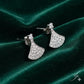 High-Finish Silver Stud Earrings with Sparkling Stones