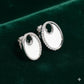 High-Finish Silver Stud Earrings – Butterfly Push