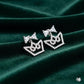 Elegant Crown Drop Earrings with Sparkling Crystals
